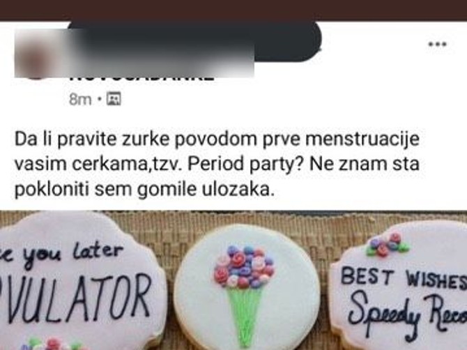 Šta vi kažete na žurku povodom prve menstruacije?
