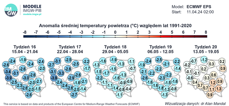 Najwyższe temperatury tegorocznego kwietnia mamy już za sobą