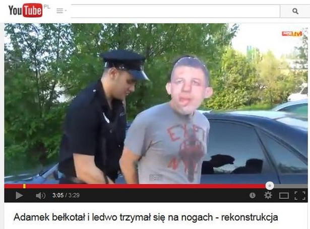 Jak wyglądało zatrzymanie pijanego Adamka? Oto wizja tabloidu [WIDEO]