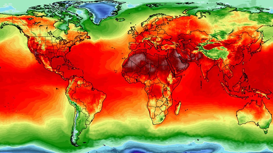 Ocieplenie klimatu - mapa