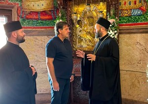 Bratislav Gašić u Hramu Svetog Save u Mrkonjić Gradu
