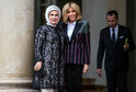 Brigitte Macron gościła w Pałacu Elizejskim pierwszą damę Turcji - Emine Erdogan
