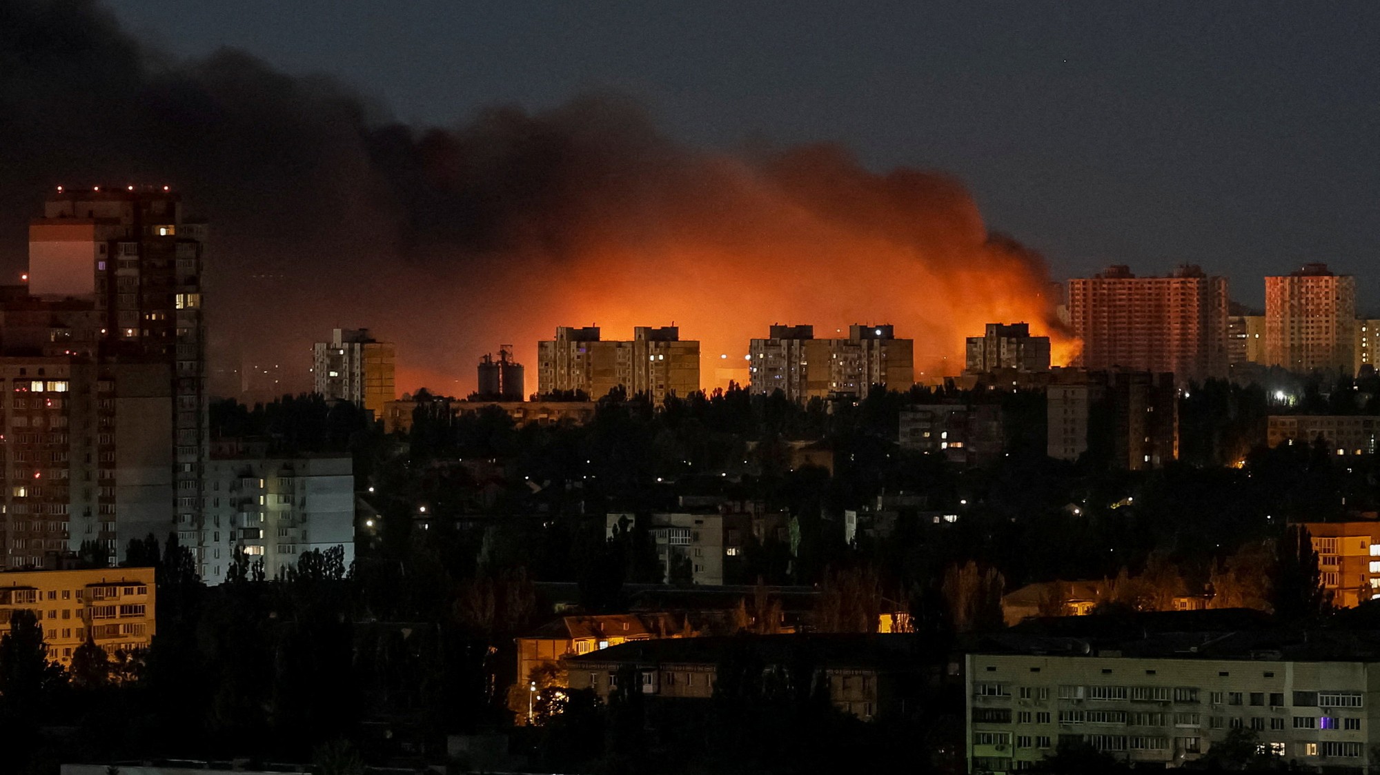 Ruský raketový útok v Kyjeve