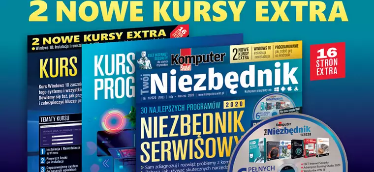 Niezbędnik 1/2020: serwis komputera i dwa kursy: Windows 10 i ABC programowania