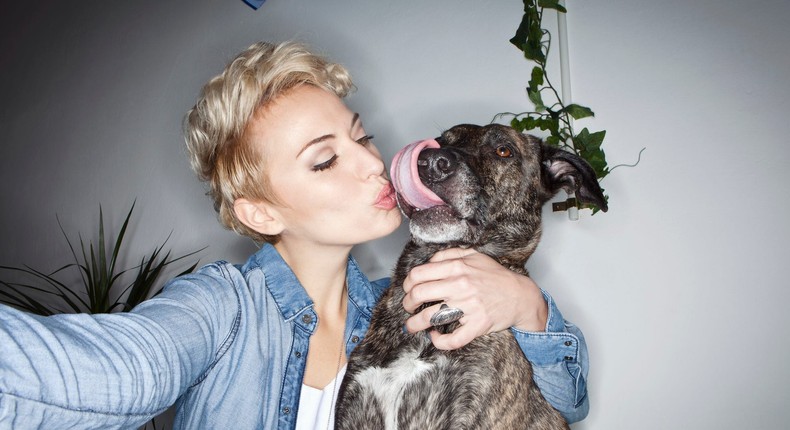 Kissing your pooch isn't exactly dangerous, but it might carry some risks.Severin Schweiger/Getty Images