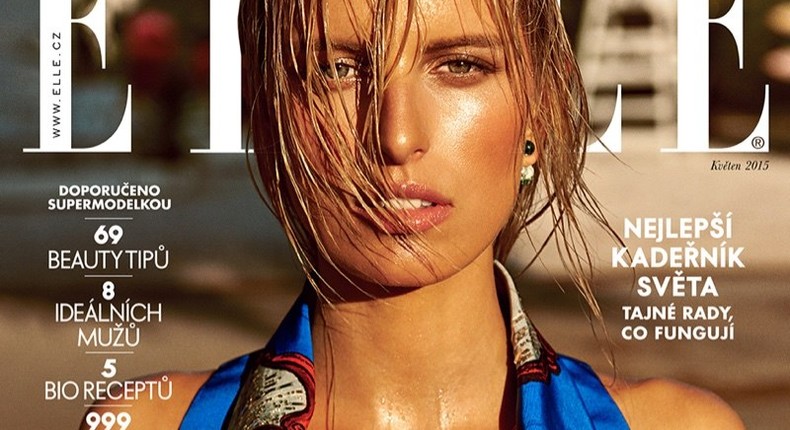 Karolina Kurkova covers Elle Czech May 2015 issue