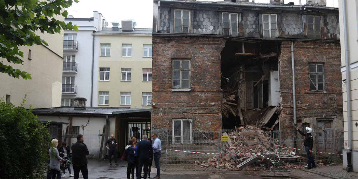 Zawaliła się zabytkowa kamienica w centrum Warszawy