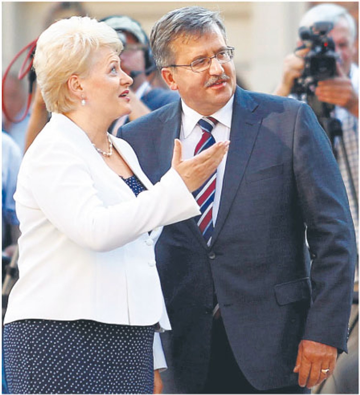 Prezydenci Dalia Grybauskaite i Bronisław Komorowski Fot. Andrzej Grygiel/PAP