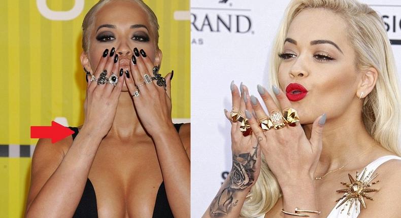 Why did Rita Ora cover up at her massive hand tattoo at the 2015 VMAs?