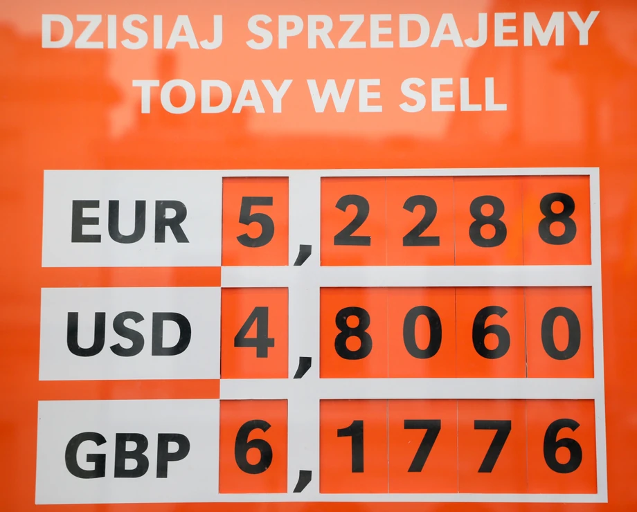 Złoty słabnie w oczach. Za jedno euro trzeba już płacić ponad 5 zł, za funta ponad 6, a za dolara niemal 5 zł 