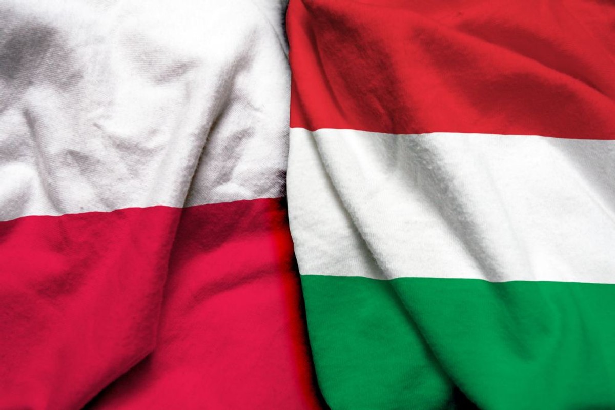 Polska Węgry flaga