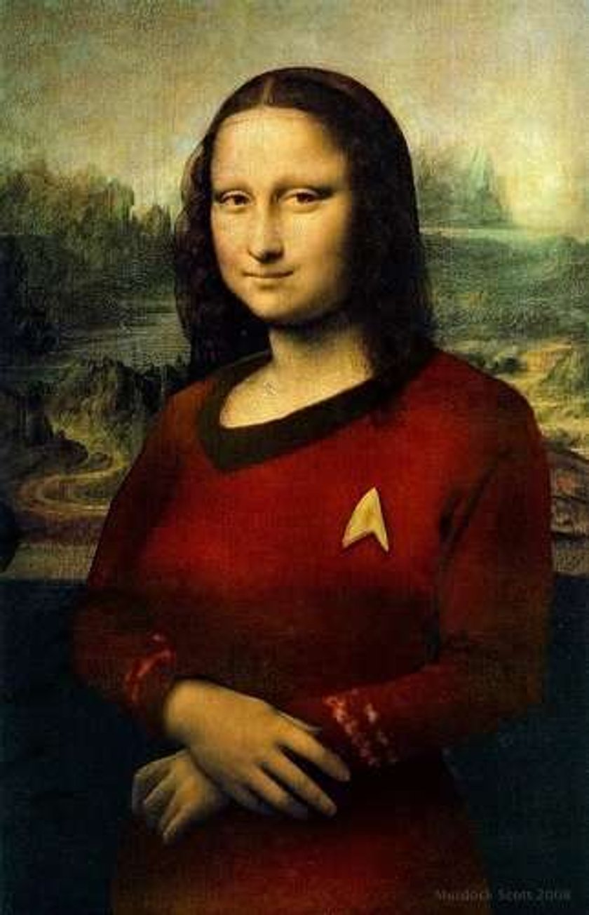 Mona Lisa pokazuje pupę