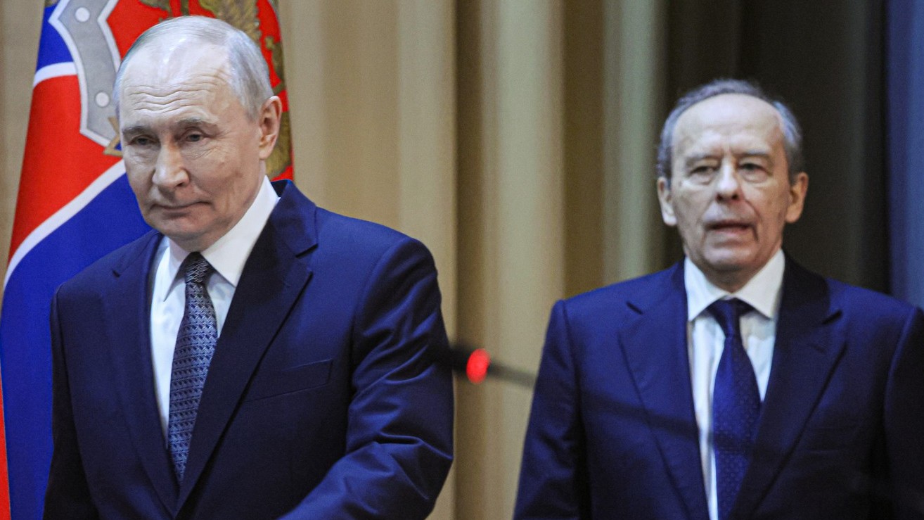 Ruský prezident Vladimir Putin a riaditeľ FSB Alexander Bortnikov. 