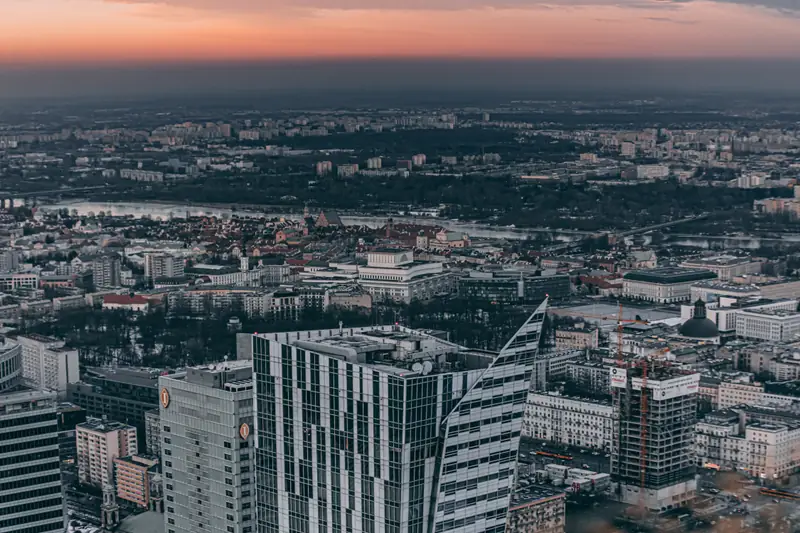 Zimowe golden hour z Varso Tower