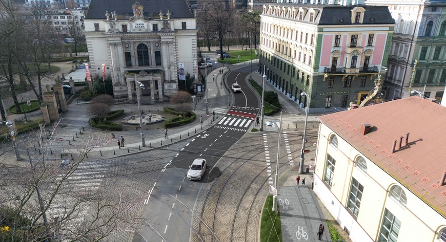 Droga dla rowerów będzie prowadzić m.in. w okolicy Teatru Lalek