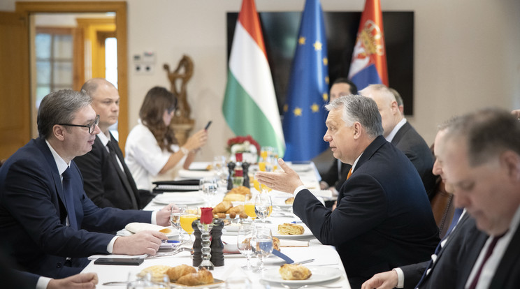 Orbán Viktor miniszterelnök a szerb kormányfőt látogatta meg / Fotó: MTI Miniszterelnöki Sajtóiroda Fischer Zoltán