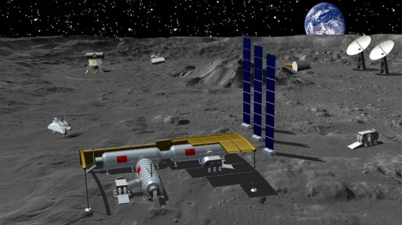 La base lunar en China: una visión artística 