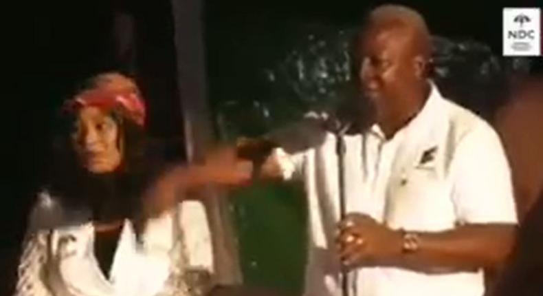 Mahama ‘sacks’ annoying vuvuzela-blowing party supporter from rally ground