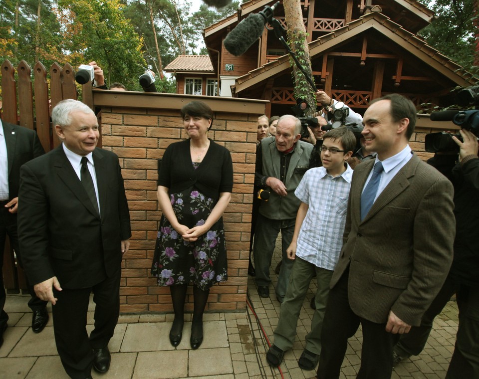 Jarosław Kaczyński w Józefowie koło Warszawy