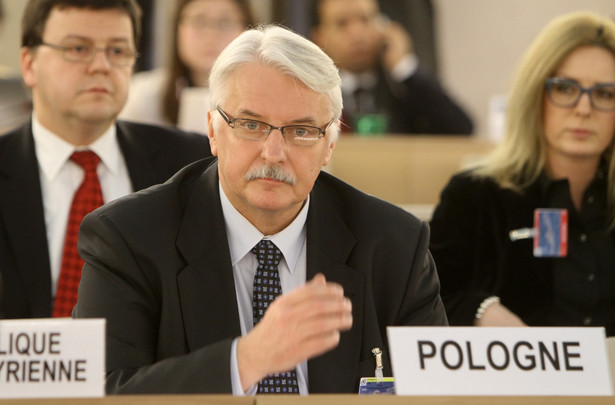 Witold Waszczykowski podczas sesji Rady Praw Człowieka ONZ w Genewie.