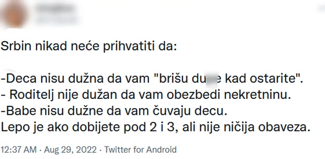 Da li su deca dužna da brinu o roditeljima u starosti 