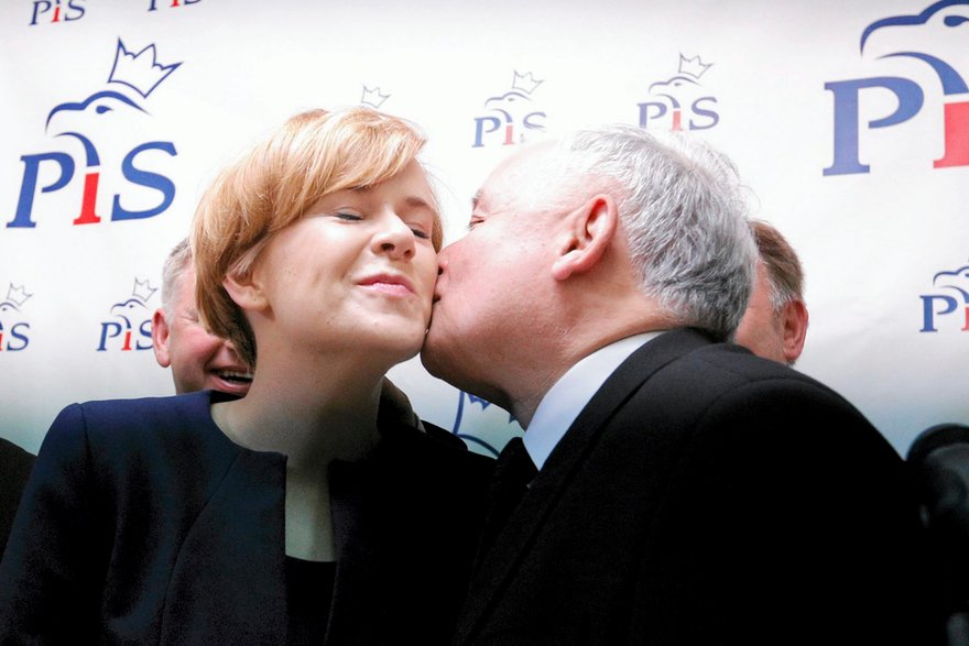Jarosław Kaczyński i Anna Krupka