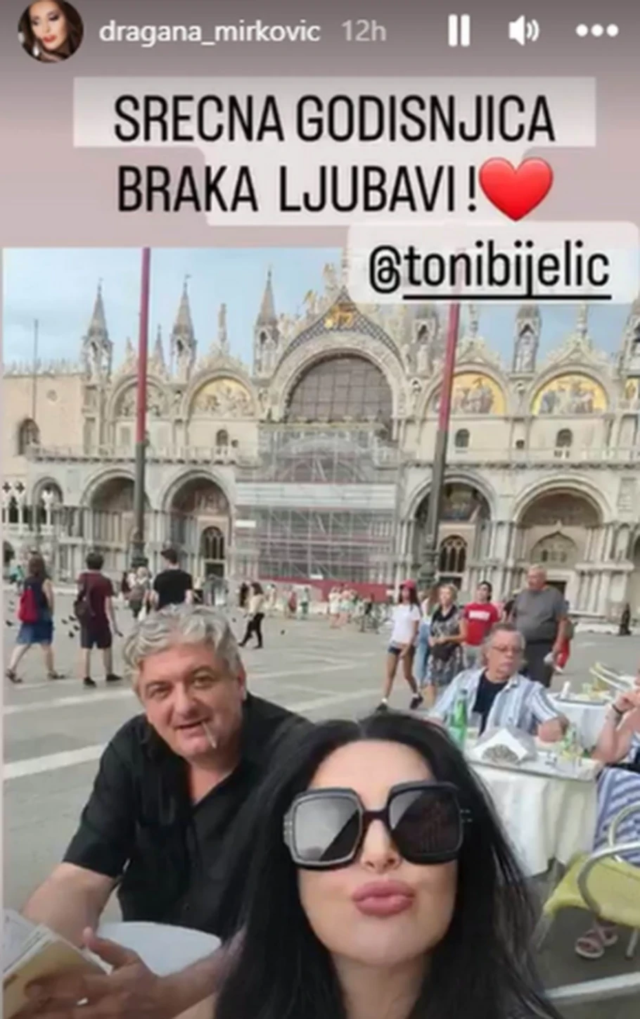 Toni Bijelić i Dragana Mirković (Foto: Instagram)