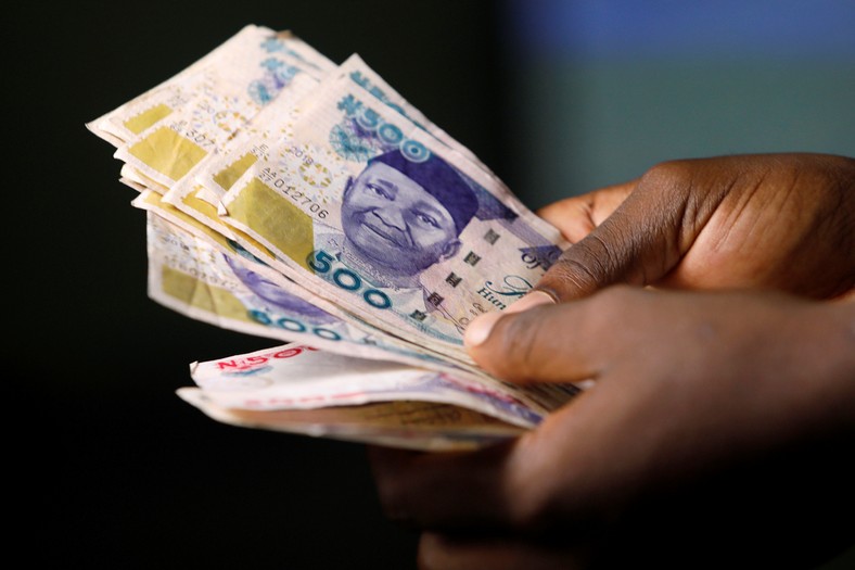 Nigerian naira banknotes are seen in this picture illustration 