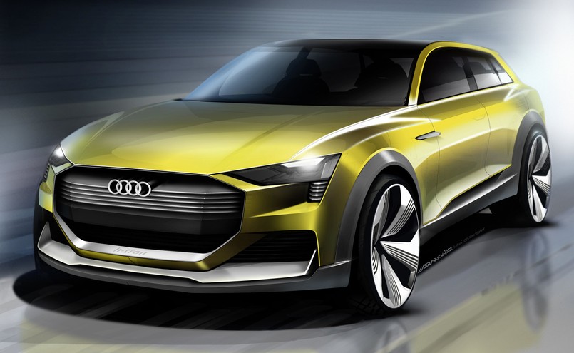 Audi h-tron quattro concept - szkic autorstwa Kamila Łabanowicza