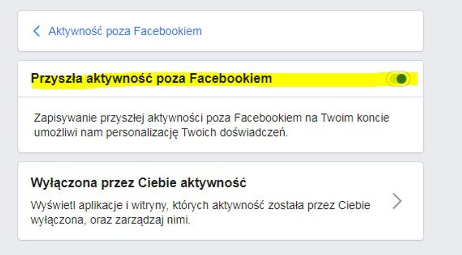 Aktywność poza Facebookiem