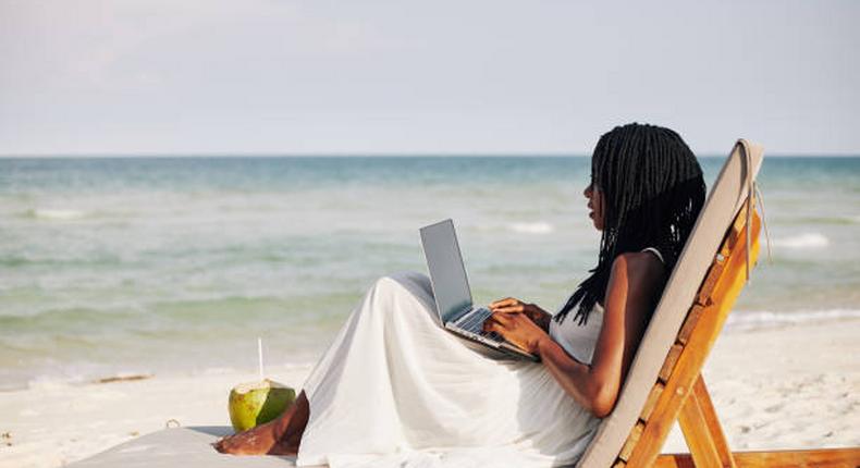 Beach time can also be work time when you are a digital nomad using the best digital tools.