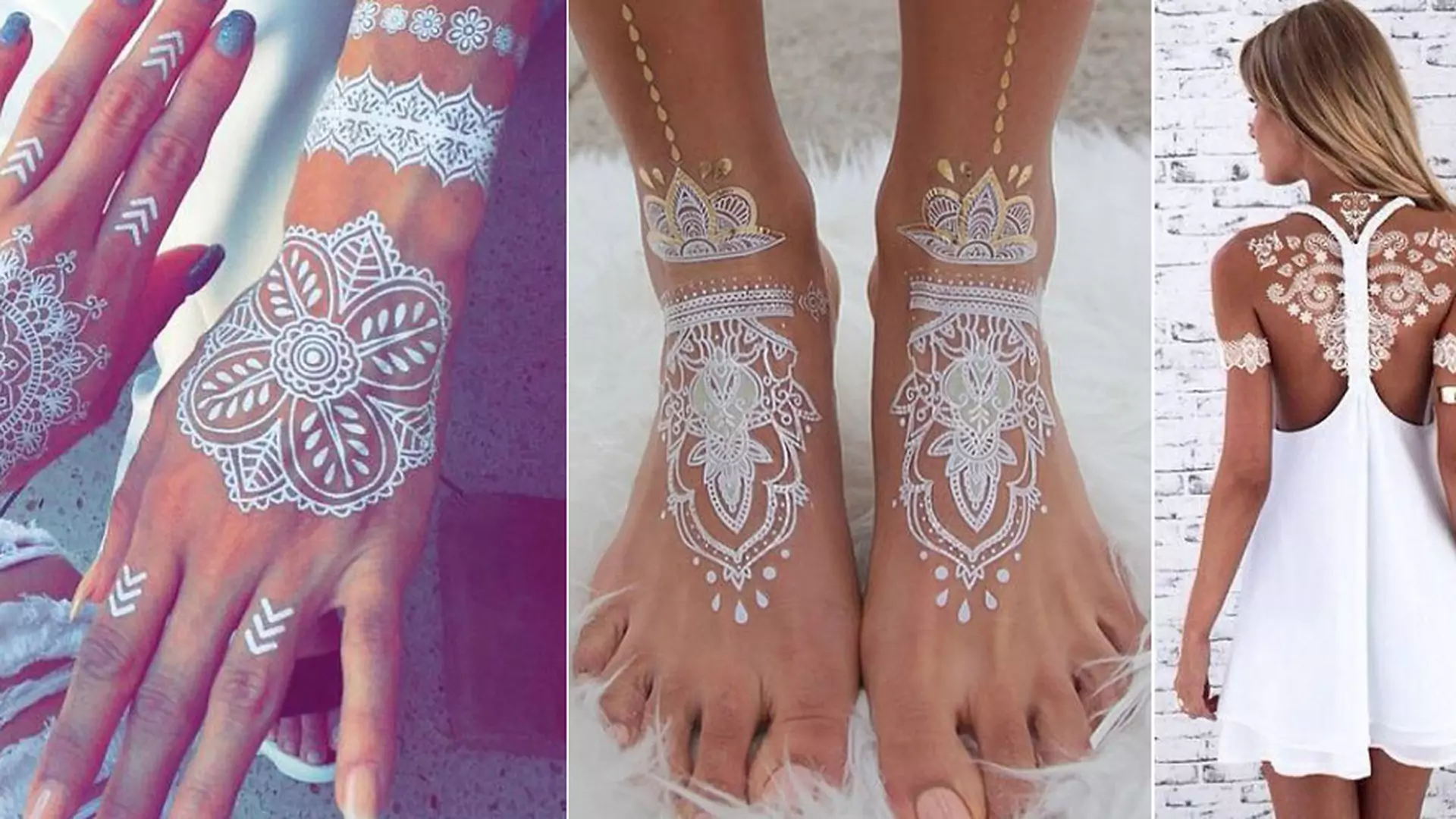 Hit Instagrama - biała henna. Tatuaże, które wyglądają jak delikatna koronka