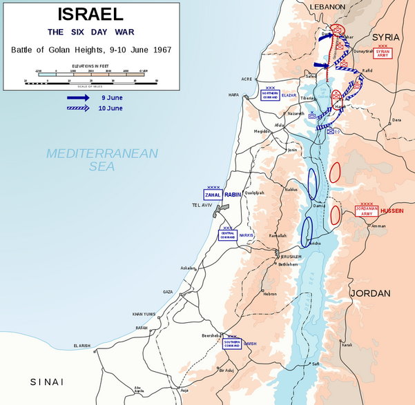 Wojna sześciodniowa Bitwa o Wzgórza Golan 9 czerwca-10 czerwca 1967 r