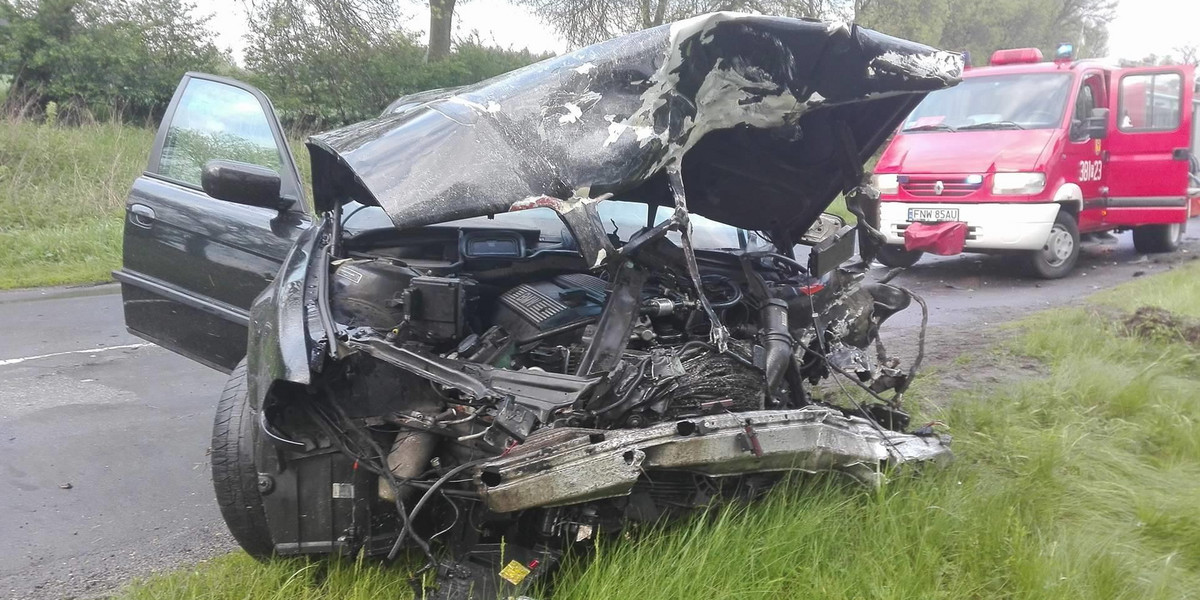 Groźny wypadek wypadek na odcinku z Nowej Soli do Niedoradza