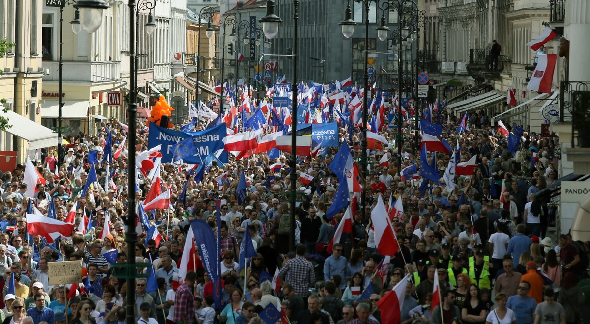 Dzień Europy. Marsz KOD w Warszawie