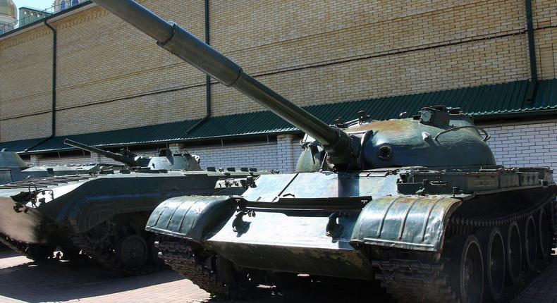 The aging T-62 tank was until recently the preserve for Russian reserve forces, storage and museums. Evidence suggests Russian troops tried to turn one into a rolling bomb against Ukraine.Maksim Konstantinov/Getty Images