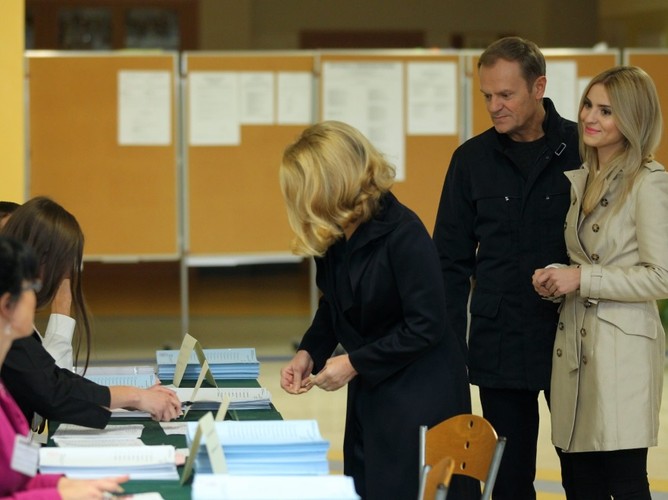 Małgorzata, Donald i Katarzyna Tuskowie