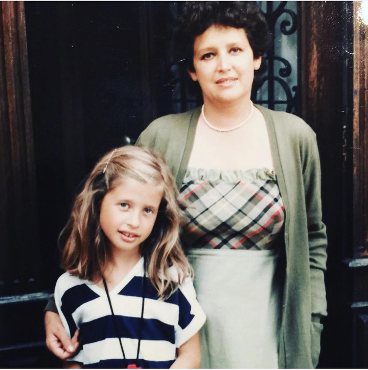 Kasia z mamą Beata Meller w Hadze - rok 1984