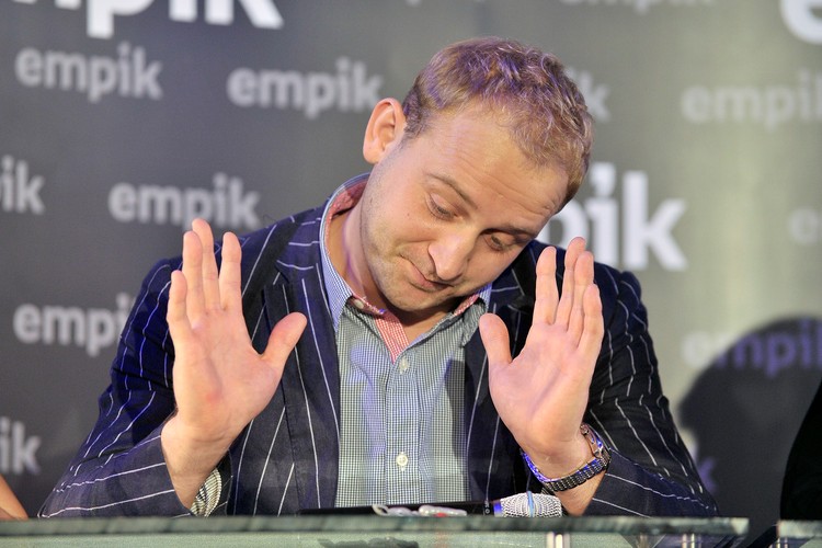 Borys Szyc podczas promocji 'Kuchni Jerzego Knappe'