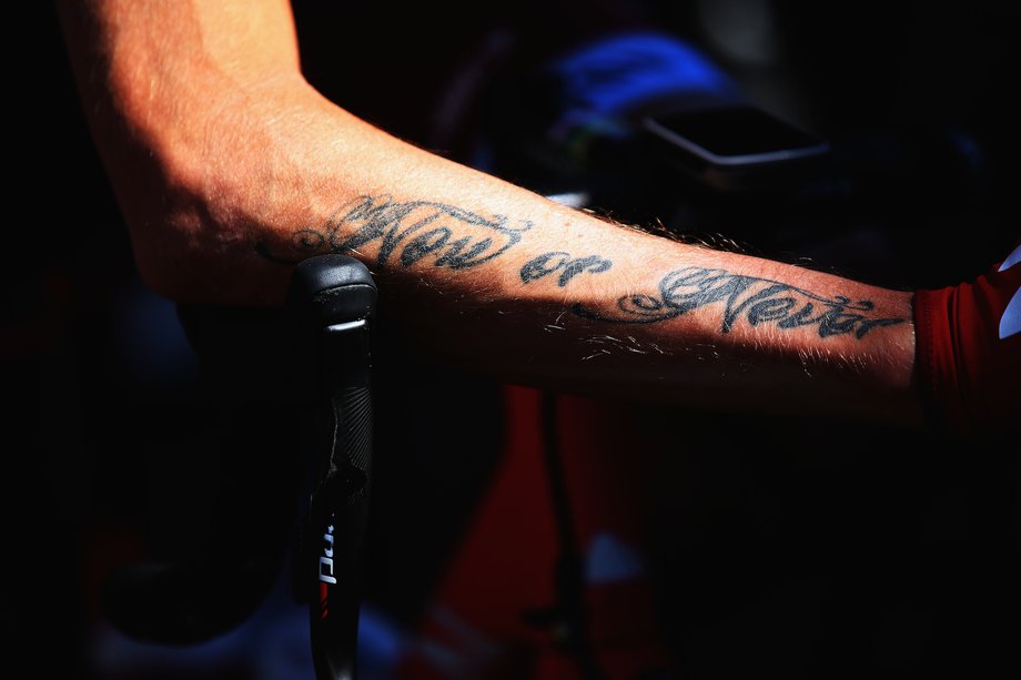 Ilnur Zakarin's ink, spotted on stage 3. Words to live by.