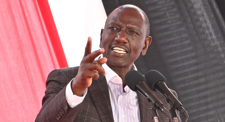 President William Ruto speaking during a function in Nakuru on August 23, 2023