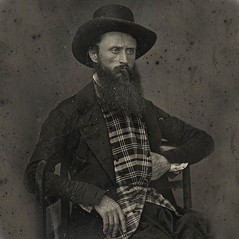 Adam Piotr Mierosławski (1815-1851), polski marynarz, inżynier, fotografia z 1849 roku, Paryż