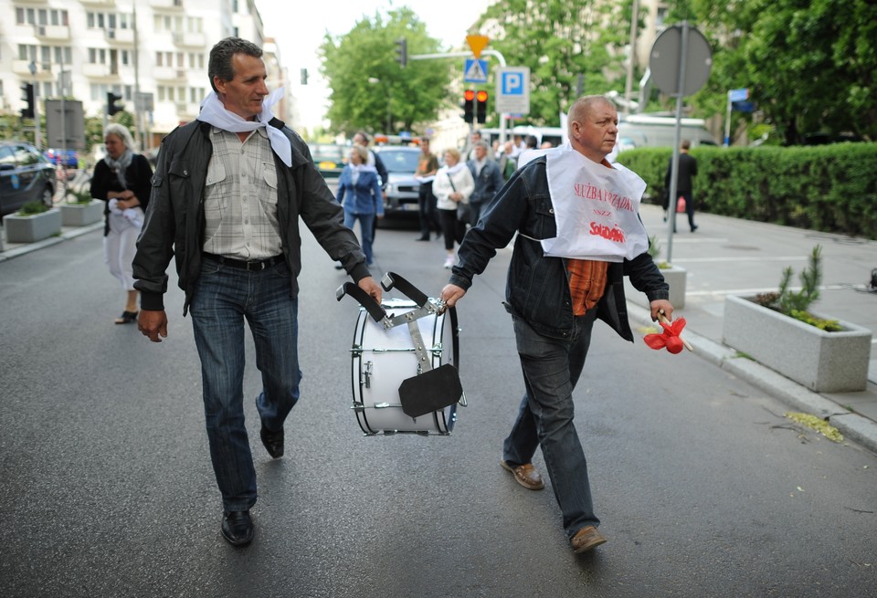 WARSZAWA PIKIETA NSZZ SOLIDARNOŚĆ