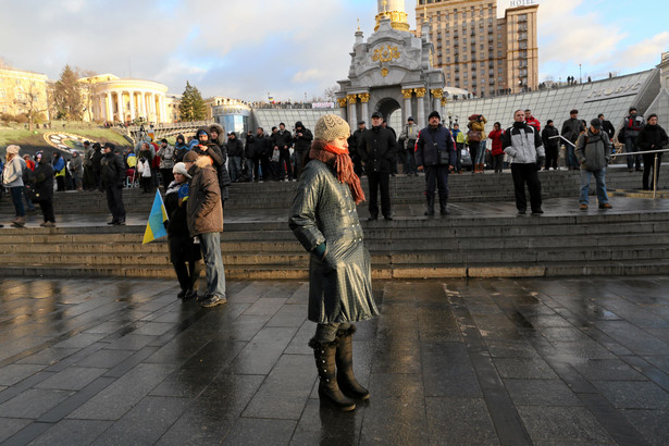 Kijów - demonstracja na Majdanie