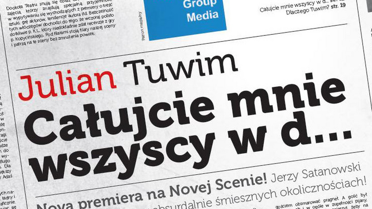 15 stycznia, na Scenie Novej teatru "Roma", odbędzie się premiera spektaklu "Całujcie mnie wszyscy w dupę". Poznajcie szczegóły przedstawienia.