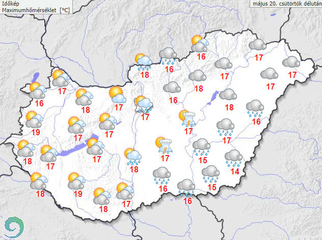 Ilyen időre számíthatunk holnap délután /Fotó: met.hu