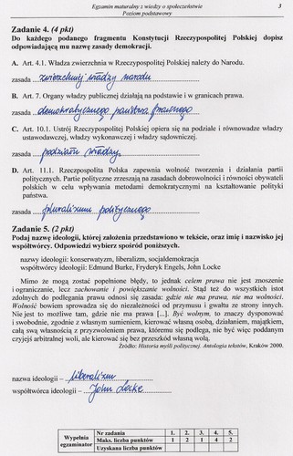 Matura z WOS - rozwiązania do zadań z poziomu podstawowego