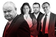 Nowi członkowie RPP: prof. Joanna Tyrowicz, prof. Przemysław Litwiniuk i prof. Ludwik Kotecki i prezes NBP Adam Glapiński