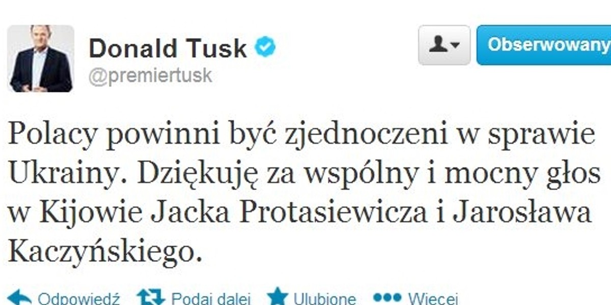 Wpis Donalda Tuska