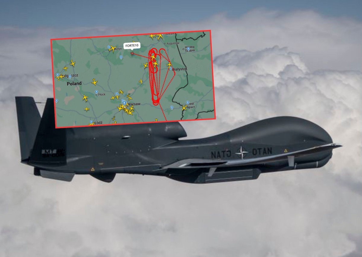 Nad Polską pojawił się potężny dron. Krąży w jednym miejscu